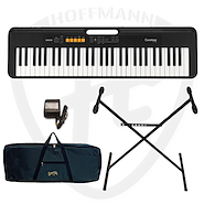 CASIO CT-S100 PACK Teclado 5 octavas + Fuente + Soporte + Funda acolchada