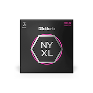 DADDARIO Strings NYXL0942-3P Encordado Guitarra Eléctrica NYXL 009-042 3-Pack - x unidad