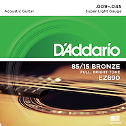 DADDARIO Strings EZ890 Encordado Guitarra Acústica 85/15 X-Lite .009/.045