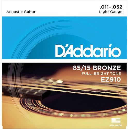 DADDARIO Strings EZ910 Encordado Guitarra Acústica 85/15 Lite .011/.052 - $ 13.149