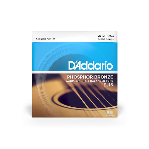 DADDARIO Strings EJ16 Encordado Guitarra Acústica Bronce Fosforado .012-053 - $ 18.795