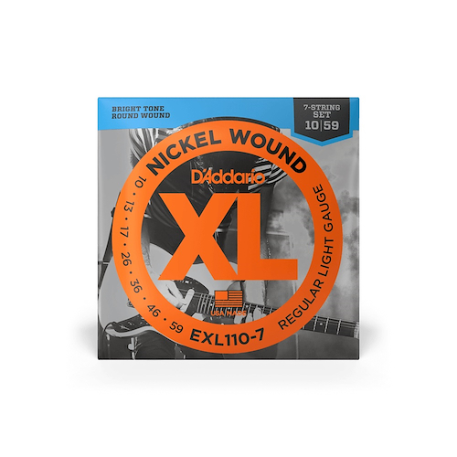 DADDARIO Strings EXL110-7 Encordado Guitarra Eléctrica Niquel 7 Cuerdas .010-059 - $ 20.857