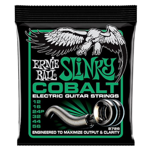 ERNIE BALL P02726 Encordado Guitarra Eléctrica SLINKY COBALT 12-56 - $ 27.403