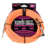 ERNIE BALL P06084 <br/>Cable Instrumento TEXTIL 5.5M PLUG R-L NARANJA