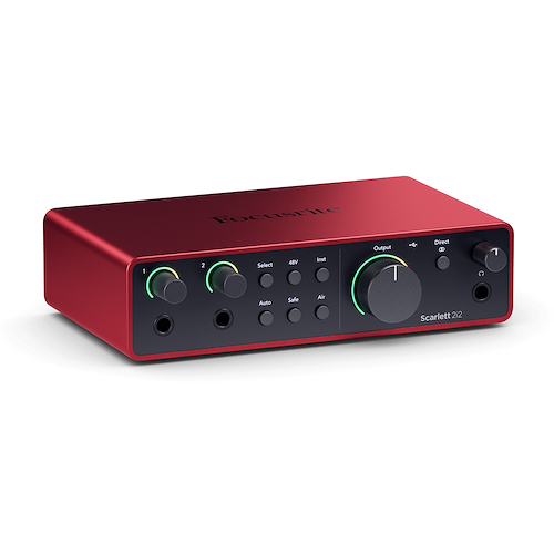 FOCUSRITE Scarlett 2i2 (4ta Generación) Interfaz de audio con calidad de estudio galardonado - $ 490.146