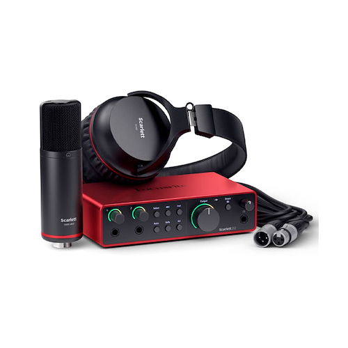 FOCUSRITE Scarlett 2i2 Studio Placa de Sonido, Intefaz Usb 24 bit / 192 kHz con Kit - $ 859.236