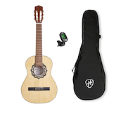 FONSECA 15 PACK <br/>Guitarra clásica Mediana con funda y afinador en Oferta