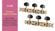 KELVIN PARTS CL-002 Clavijas 35mm en bolsa con tornillos Color Dorado / Negro