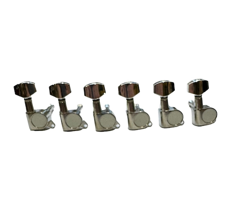 KELVIN PARTS CL-006-6 / Cromado Clavijero para guitarra Electrica / Acustica en 6L - $ 18.960