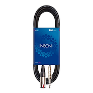 KWC 106 NEON <br/>Cable 6 mm. Plug Hembra - Plug 1/4 Std - Prolongador 6 mts