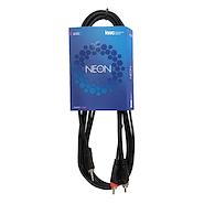 KWC 9001 NEON Cable 2 RCA - Mini Plug Stereo 3,5 mm x 3 mts
