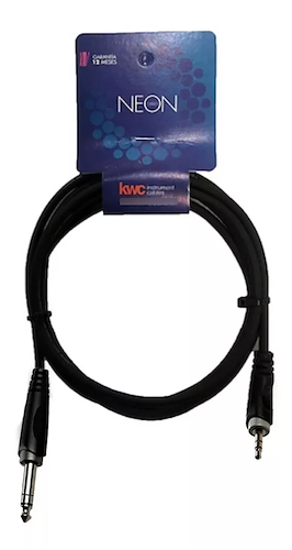 KWC 9015 NEON Cable Mini Plug Stereo 3,5 mm / Plug Stereo 6,5 mm x 1,5 mts - $ 6.302
