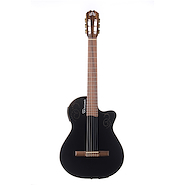 LA ALPUJARRA 300KECN <br/>GUITARRA SIN BOCA CON CORTE Y ECUALIZADOR TAPA NEGRA