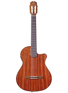 LA ALPUJARRA LAUANECM <br/>GUITARRA SIN BOCA TAPA CAOBA CON CORTE Y ECUALIZADOR ARTEC E
