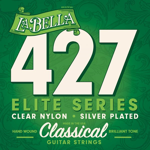LA BELLA 427ELT Encordado Guitarra Clásica Elite Series Clear Nylon/Silver - $ 16.765