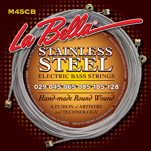 LA BELLA M45CB Enc.P/Bajo Hard Rockin Steel 6 Cuerdas - $ 11.003