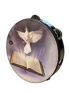 LATIN CUSTOM LC20R-P1 LC PANDERETA RELIGIOSA DE 20 CM PALOMA-1
