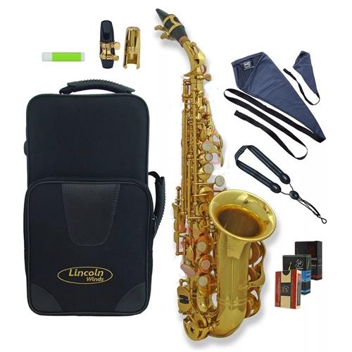 LINCOLN WINDS Lcss-656 Saxo Soprano Deluxe Curvo, Con Estuche - $ 883.158