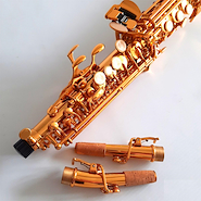 LINCOLN WINDS Lcss-650 Saxo Soprano Deluxe Dorado, Con Estuche