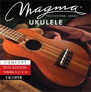 MAGMA UK110NB <br/>Encordado Ukelele Concert Hawaiian Nylon Black