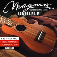 MAGMA UK100NB <br/>Set Strings MAGMA UKULELE Soprano N Black Hawaiian