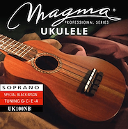 MAGMA UK100NB Set Strings MAGMA UKULELE Soprano N Black Hawaiian