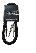 PRO AUDIO CEQY6-6FT <br/>CABLE MINI PLUG STEREO A 2 PLUG MONO 1,8M