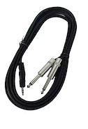 PRO AUDIO CEQY12-12FT <br/>CABLE MINI PLUG STEREO A 2 PLUG MONO 3,6M