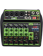 PRO BASS Studio Link 8 <br/>Consola 4 ch mono + 1 st / USB / efectos / interfaz usb