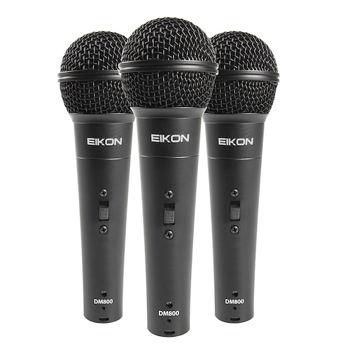 PROEL DM800KIT Set de 3 microfonos dinamicos con SWITCH on/off, Estuche - $ 73.344
