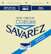 SAVAREZ 500 Cj Encordado Guitarra Clasica Tensión Alta New Cristal-Corum