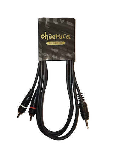 SHIMURA CABLES AUC2006 1,5 MTS 3.5MM PLUG ST - 2 RCA MACHO - $ 7.123