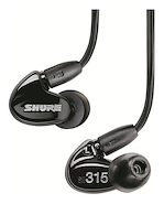 SHURE SE315-K <br/>Auricular | Intraural, Profesional, 22Hz–18.5kHz, 116db/mW,