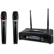 SKP UHF-300D <br/>Microfono inalámbrico digital UHF - Doble de Mano