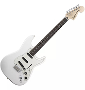 SQUIER 030-0510-505 Stratocaster Deluxe Hot Rails Rwn, Olympic White - OUTLET