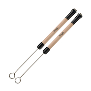 STAGG SBRU20WM <br/>ESCOBILLA DE METAL TELESCÓPICA - AGARRE MADERA