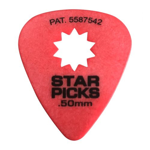 STAR PICKS .50MM RED Pack 10 Unid