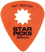 STAR PICKS .60MM ORANGE Pack 10 Unid