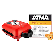 ATMA WS027DRN SANDWEICHERA 2 EN 1 WAFLERA DISNEY
