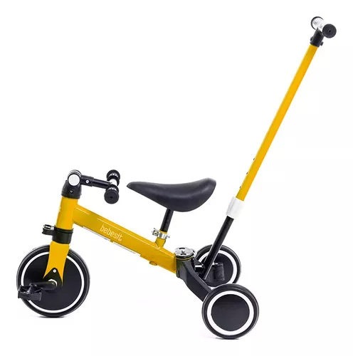 BEBESIT SL-2023A TRICICLO 2 EN 1 CON BARRA AMARILLO