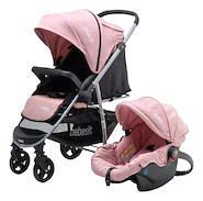BEBESIT AERIS 1390TS-F COCHE TRAVEL SYSTEM CON MANILLAR REBATIBLE ROSA
