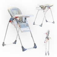 BEBESIT 6600E SILLA DE COMER PLEGABLE GRIS