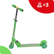 BEBESIT ROD-8020-C MONOPATIN PLEGABLE RUEDAS CON LUCES LED. VERDE