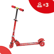 BEBESIT ROD-8020-B MONOPATIN PLEGABLE RUEDAS CON LUCES LED. ROJO