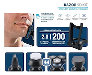 BLAUPUNKT RAZOR 5D KIT AFEITADORA ELECTRICA INALAMBRICA 4 EN 1