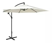 GOODNICE  SOMBRILLA 3MTS BRAZO LATERAL COLGANTE BCO