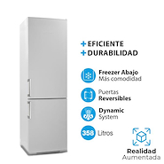 KOHINOOR KHG40/9 HELADERA COMBI CICLICA 358LTS DYNAMIC SYSTEM E.E. A