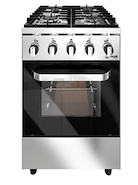 MORELLI ACERO 550 EX 16090 COCINA  ACERO 4 HORNALLAS VITRIFICADA HORNO FACIL LIMPIEZA