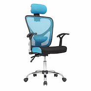 ONEBOX OB-SO6 SILLON OFICINA ALTA C/APOYA CABEZA CELESTE