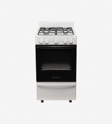 ORBIS 538BC4 COCINA PLANA 50CM BLANCA CAJON PARRILLA VAL.SEG